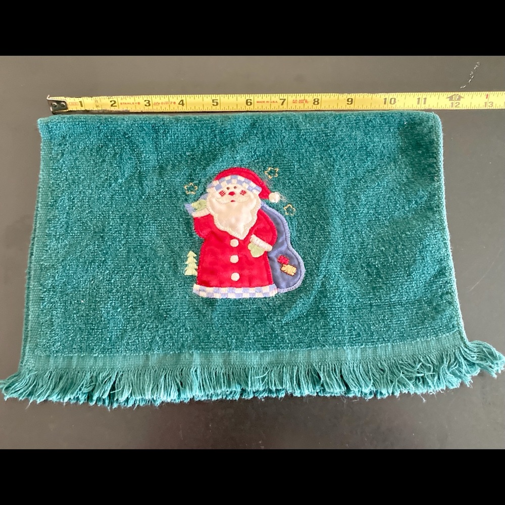 3 Pc. Embroidered Santa Bath Towel Set. - Picture 8 of 12